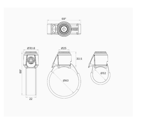 Suport Quad Lock® Quad Lock 360 - Roll Cage Mount