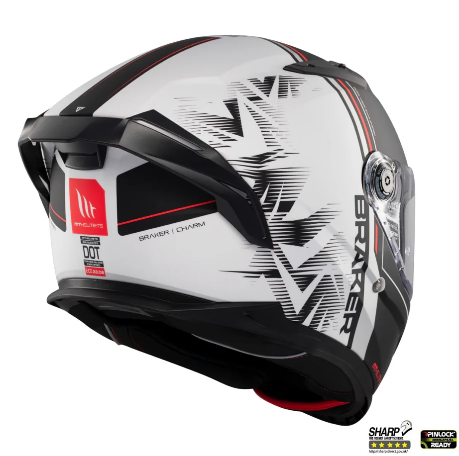 Casca Moto integrala MT Braker SV Charm A1 - Punctaj Maxim SHARP