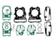 Set garnituri motor superior ATHENA P400210600970 