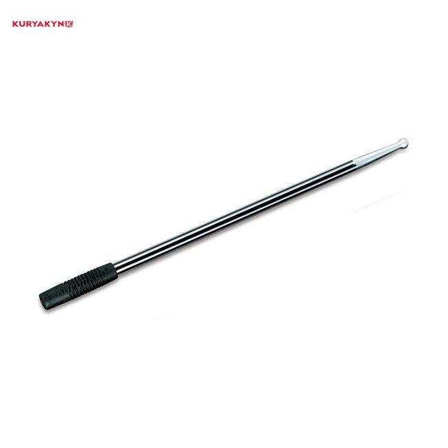 Kuryakyn, Billet antenna, round/grooved. Black & raw alu