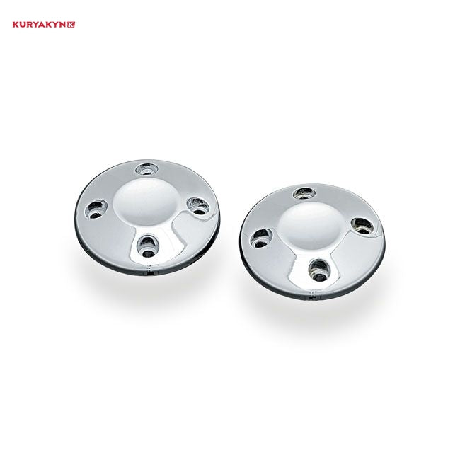 Kuryakyn, ISO-grip end cap set. Smooth. Chrome (pair)