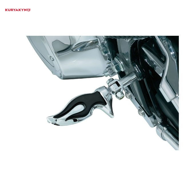 Kuryakyn, Flamin'' foot pegs. Chrome