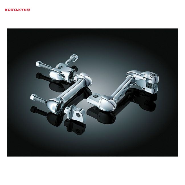 Kuryakyn, Adjustable passenger offset mount set. Chrome