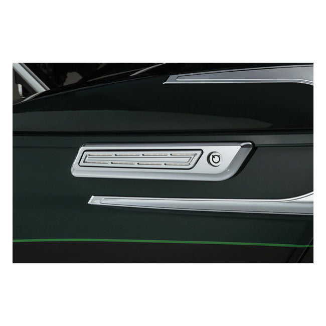Kuryakyn, LED saddlebag hinge accents. Chrome
