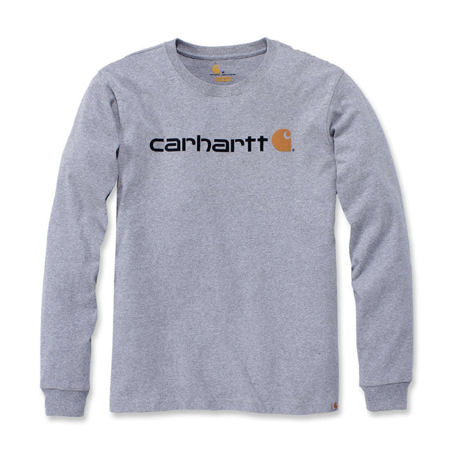 Carhartt Logo graphic long sleeve heather gray