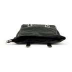 Longride, ''Old Chopper'' waxed cotton saddlebag. Black