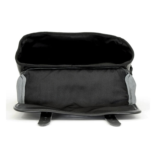 Longride, ''Classic'''' waxed cotton saddlebag. Black