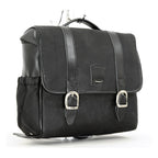 Longride, ''Classic'''' waxed cotton saddlebag. Black