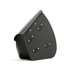 Longride, swingarm bag. Smooth, black leather. 7 liter