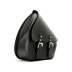 Longride, swingarm bag. Smooth, black leather. 11.6 liter