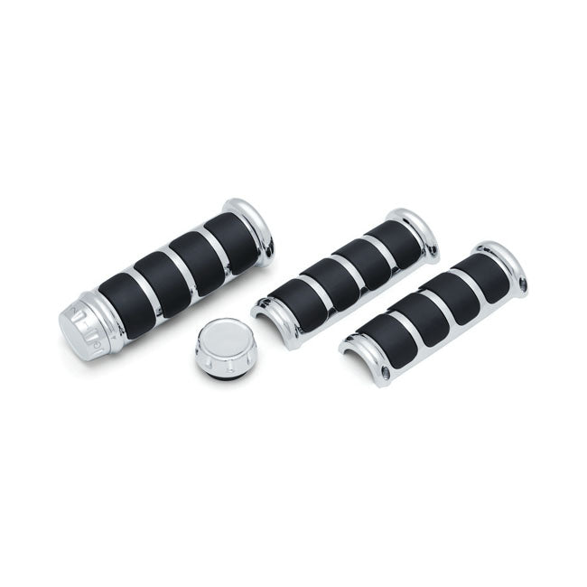 Kuryakyn, ISO grip covers for oem heated grips. Chrome