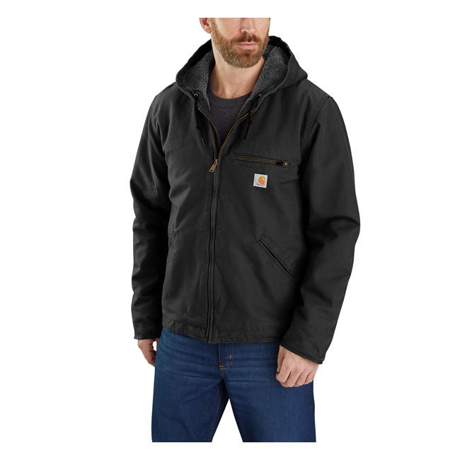 Carhartt Washed duck lined jacket black