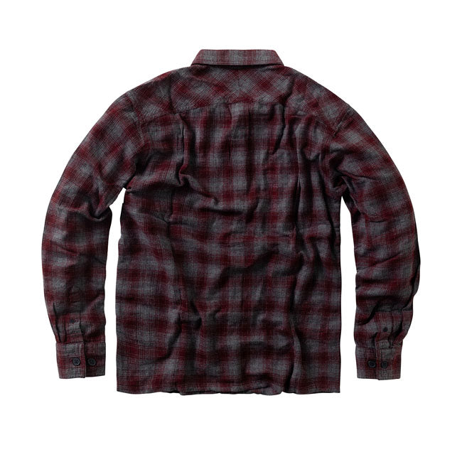 WCC Rigid Flannel shirt burgundy/grey