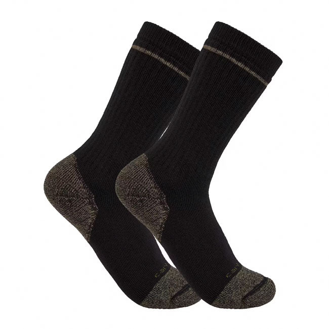 Carhartt Cotton Blend Steel Toe boot sock 2 Pack black