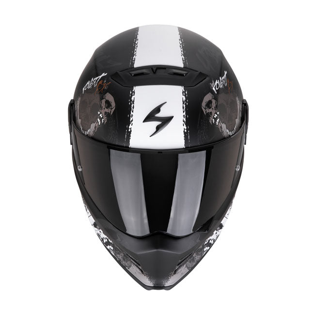 Scorpion Covert FX helmet skullz matt black-grey-gold