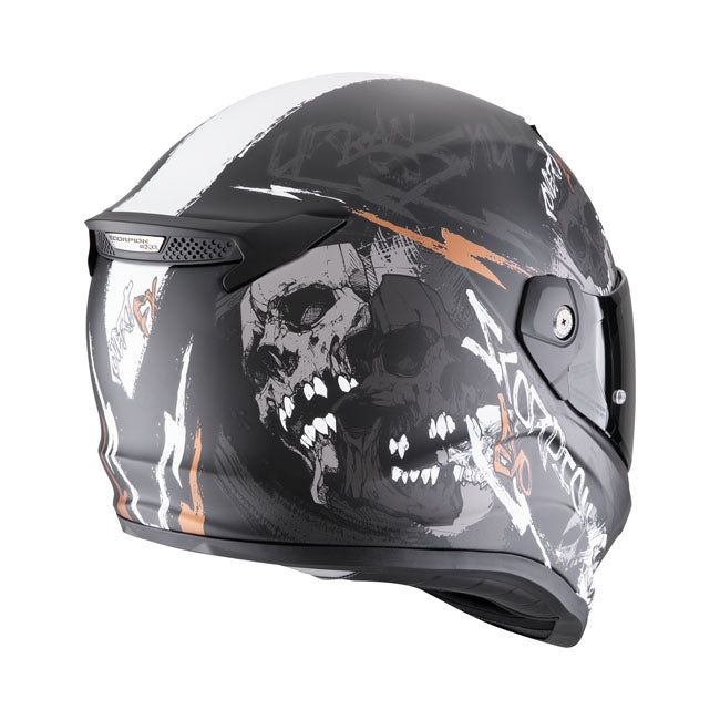 Scorpion Covert FX helmet skullz matt black-grey-gold