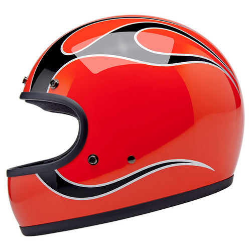 Biltwell Gringo helmet Comp Orange Flames