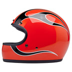 Biltwell Gringo helmet Comp Orange Flames