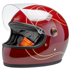 Biltwell Gringo S helmet Garnet Red Flames