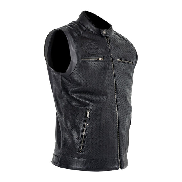 *5 WORKING DAYS EXTRA TRANSIT TIME* John Doe Storm Leather vest black - 2