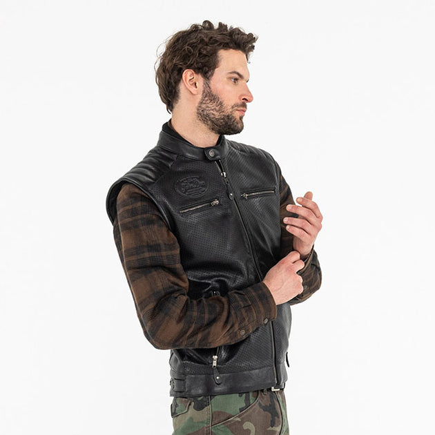 John Doe Storm Leather vest black - 9