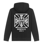 WCC ATX Cross zip hoodie black/white