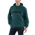 Carhartt Signature Logo hoodie greenstone