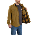 Carhartt Canvas Fleece-Lined shirt oak brown