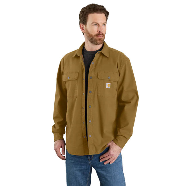 Carhartt Canvas Fleece-Lined shirt oak brown