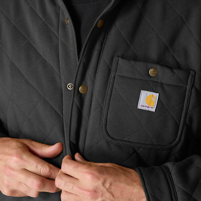 Carhartt Quilted Snap Front shirt black
