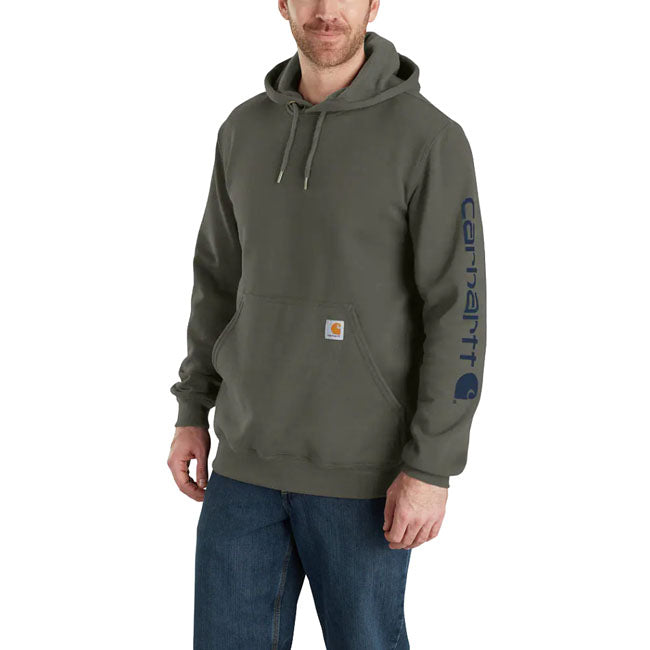 Carhartt Sleeve Logo hoodie dusty olive