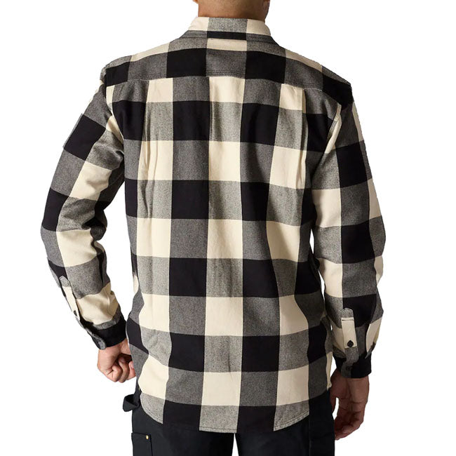 Carhartt Plaid flannel shirt oat milk