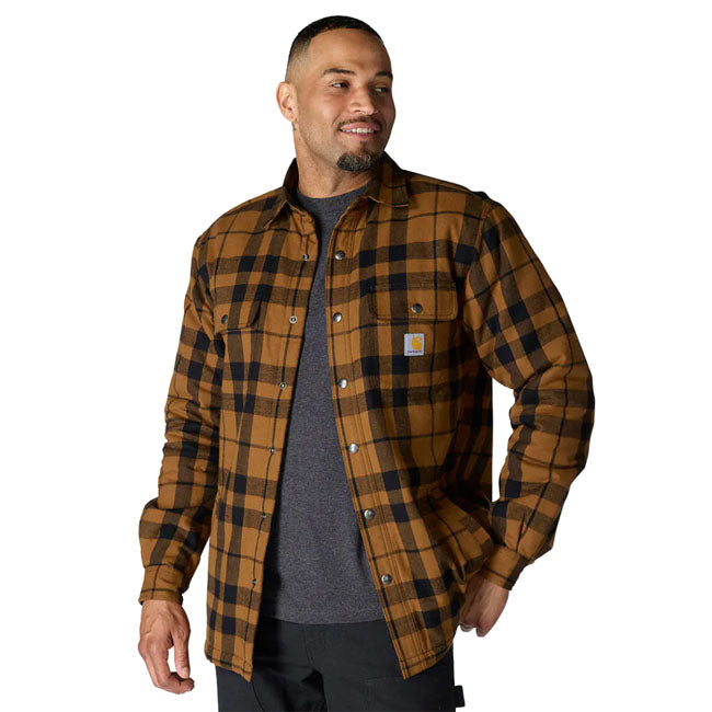 Carhartt Flannel Sherpa-Lined shirt carhartt® brown