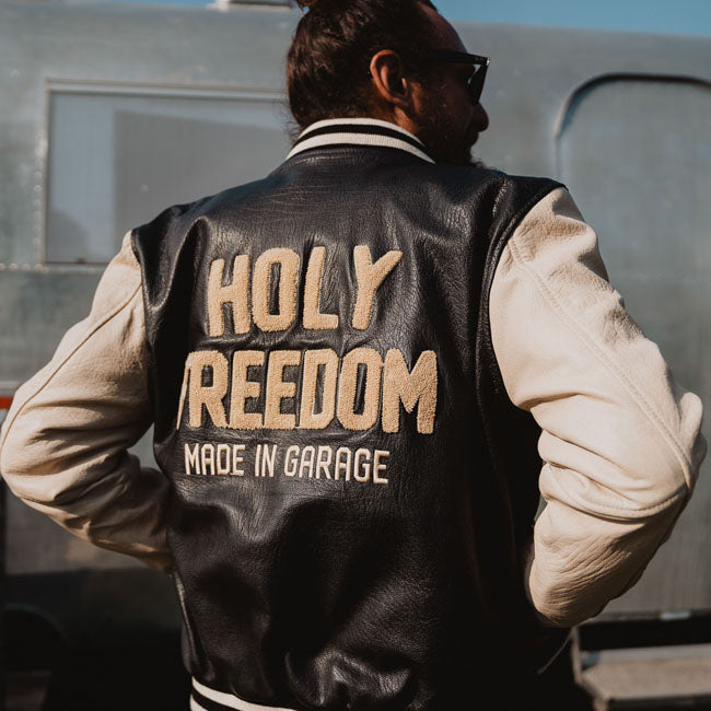 Holy Freedom Varsity black jacket