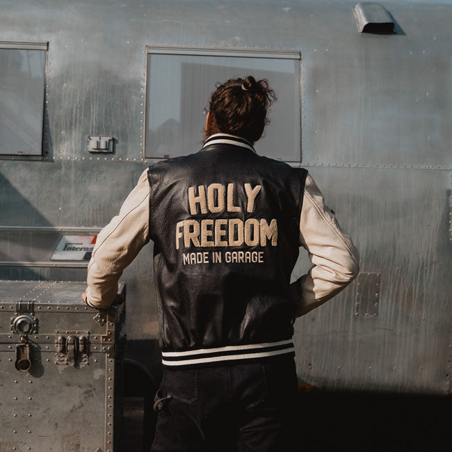 Holy Freedom Varsity black jacket