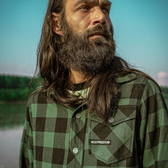 Holy Freedom Jessie James Flannel shirt green
