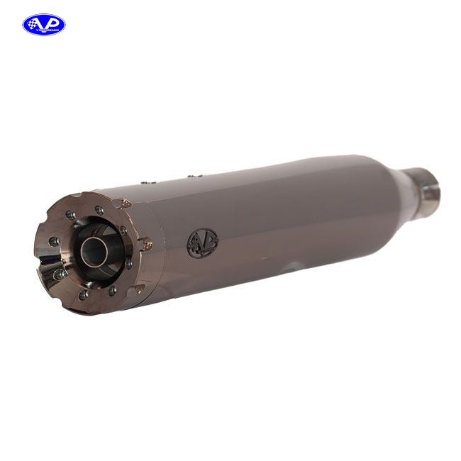 V Performance, 114mm Revolver slip-on mufflers. Black Chrome