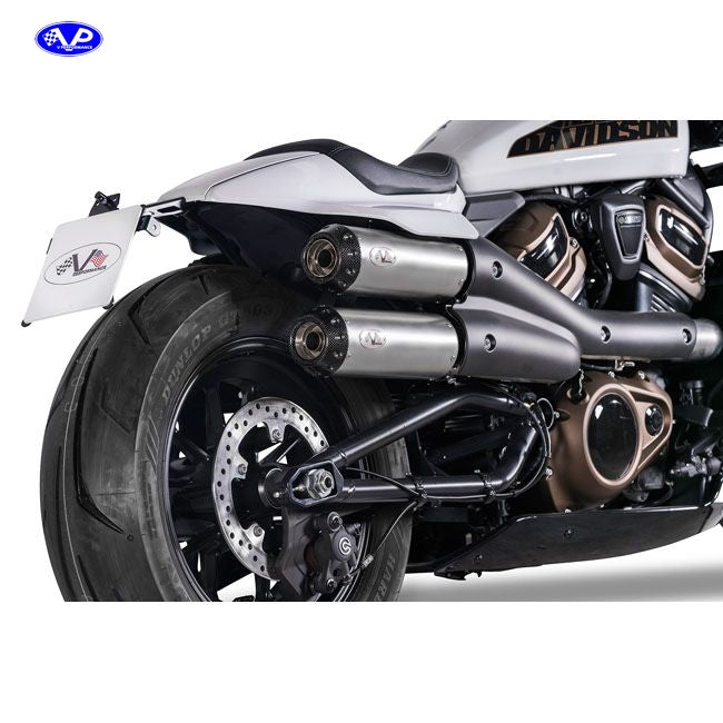 V Performance, 2-2 muffler set Sportster S. Silver