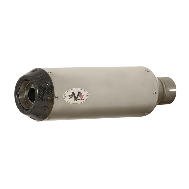 V Performance, ''Tracker'' slip-on muffler set Fat Bob. Satin