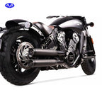V Performance, Double Ring 80mm slip-on muffler set. Black