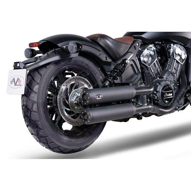 V Performance, Chubby 90mm slip-on muffler set. Black