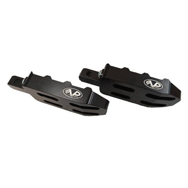 V Performance, rider foot peg set. Black