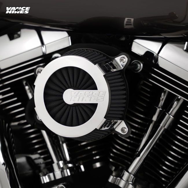 Vance & Hines, Cage Fighter air cleaner assembly. Chrome