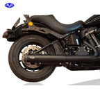 V performance, 2-1 slip-on muffler. Rebel series. Black
