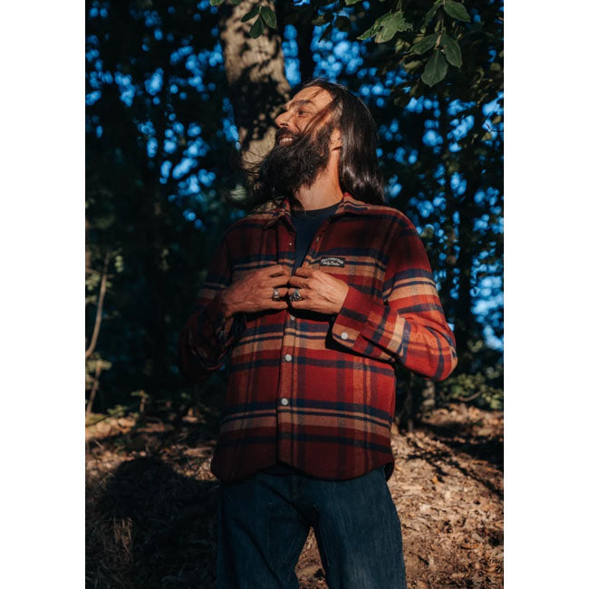 Holy Freedom Redford lined shirt red