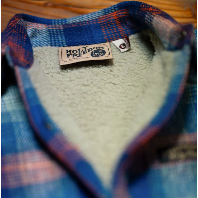 Holy Freedom Mcfly lined shirt blue