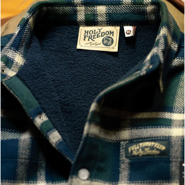 Holy Freedom Macleod lined shirt green