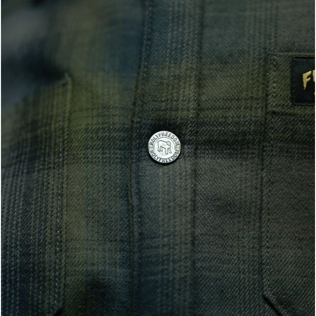 Holy Freedom Bear lined shirt gray