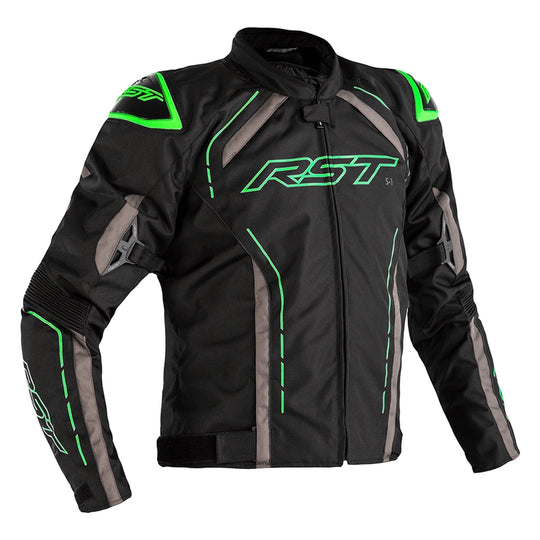 RST S-1 Jacket Textile Black/Grey/Neon Green Size M - Main