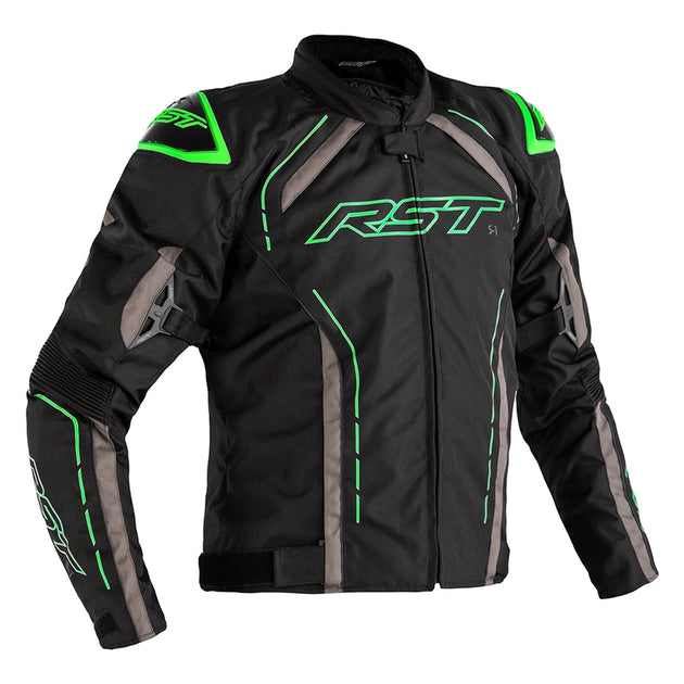 RST S-1 Jacket Textile Black/Grey/Neon Green Size XL - Main
